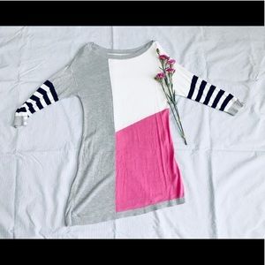 White House Black Market Color Block Tunic Top🌷